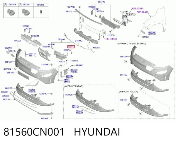 Мотор-привод открытия лючка бака 81560CN001 Hyundai/Kia