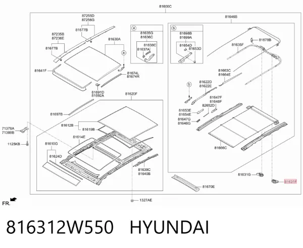  816312W550 Hyundai/Kia