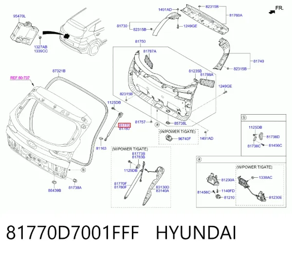 Амортизатор багажника 81770D7001FFF Hyundai/Kia