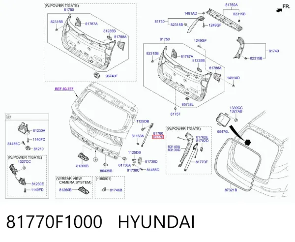 Амортизатор багажника 81770F1000 Hyundai/Kia