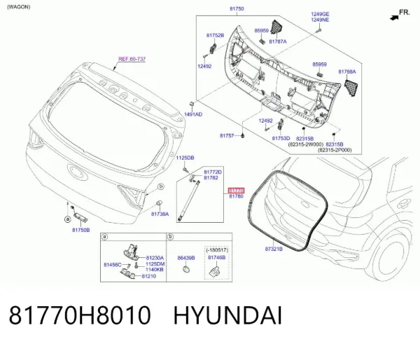 Амортизатор багажника 81770H8010 Hyundai/Kia