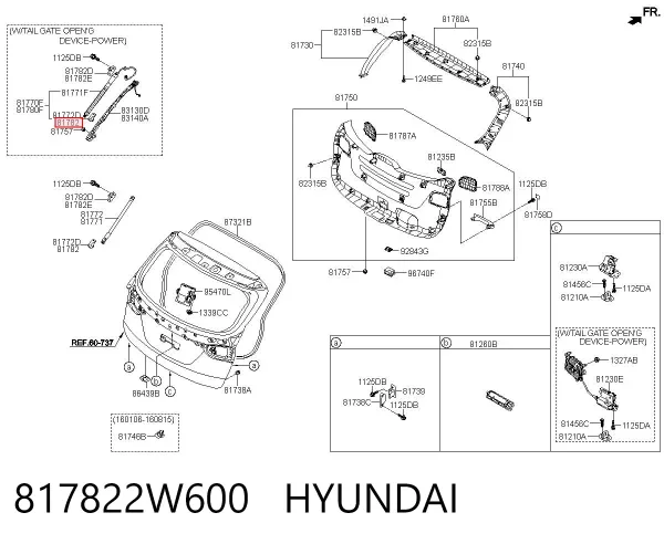 817822W600 Hyundai/Kia