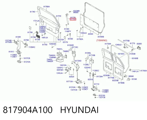 Амортизатор багажника 817904A100 Hyundai/Kia