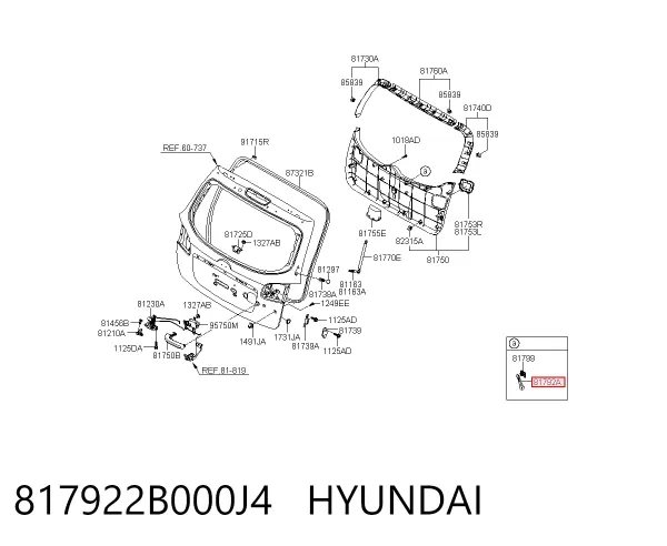 817922B000J4 Hyundai/Kia