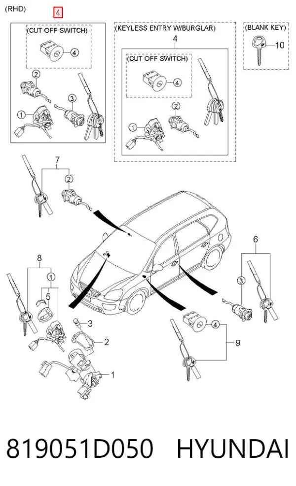  819051D050 Hyundai/Kia