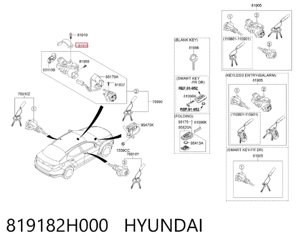  819182H000 Hyundai/Kia