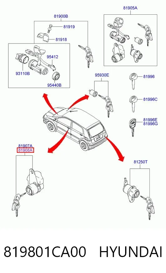  819801CA00 Hyundai/Kia