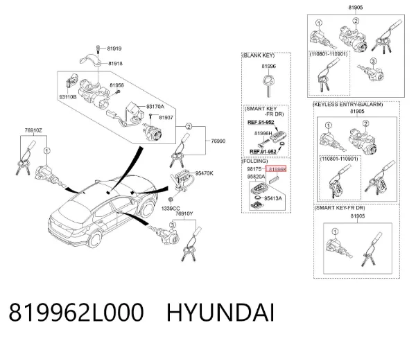  819962L000 Hyundai/Kia