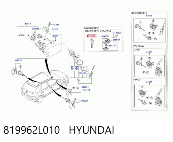  819962L010 Hyundai/Kia