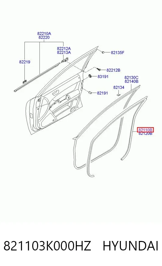  821103K000HZ Hyundai/Kia