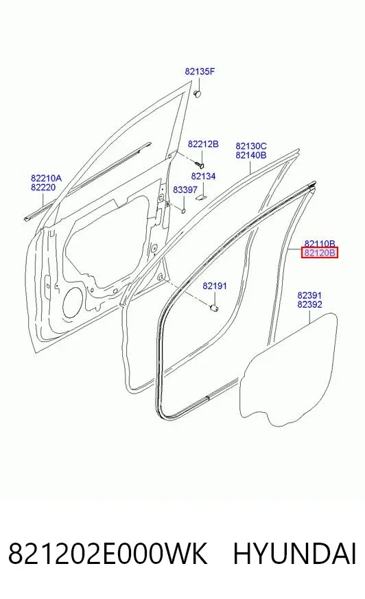  821202E000WK Hyundai/Kia
