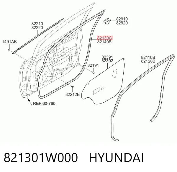  821301W000 Hyundai/Kia