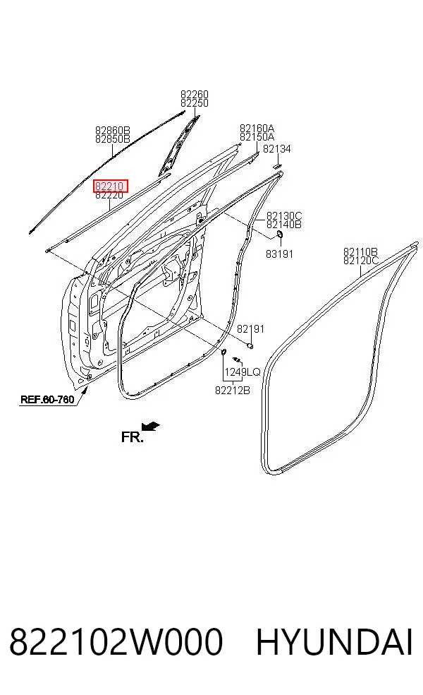  822102W000 Hyundai/Kia