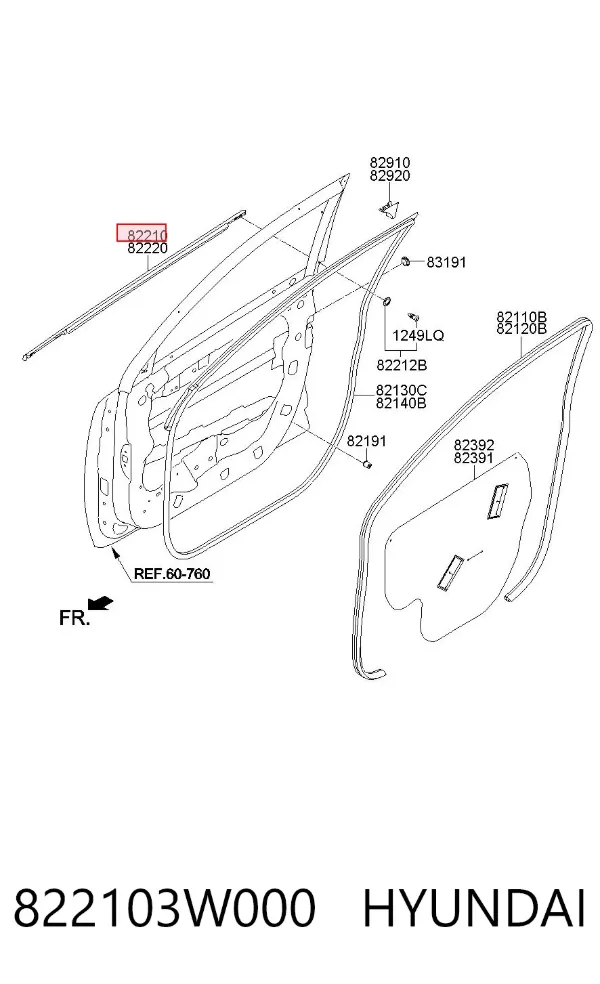 822103W000 Hyundai/Kia