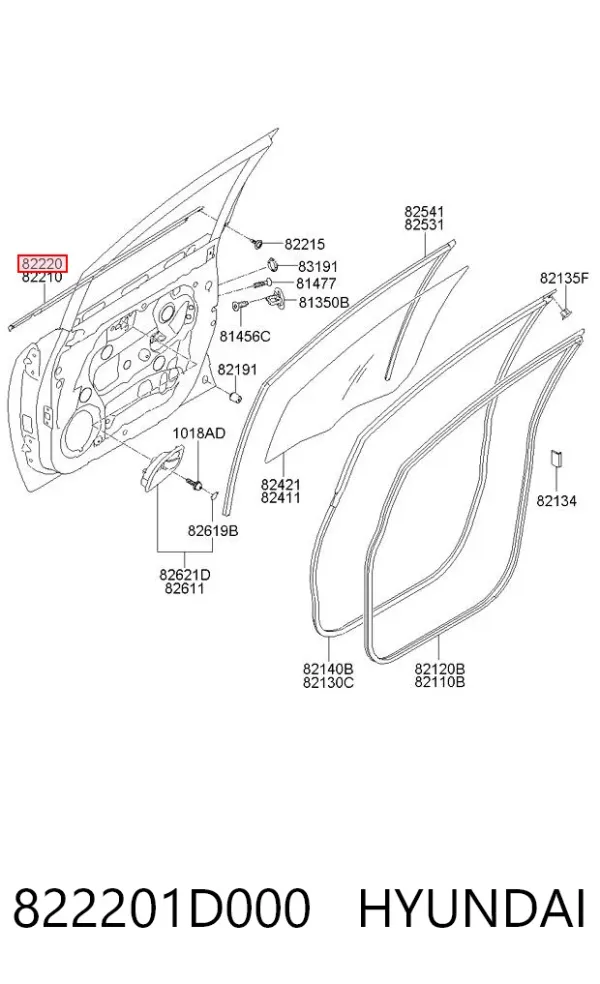 822201D000 Hyundai/Kia