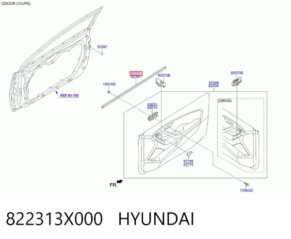  822313X000 Hyundai/Kia