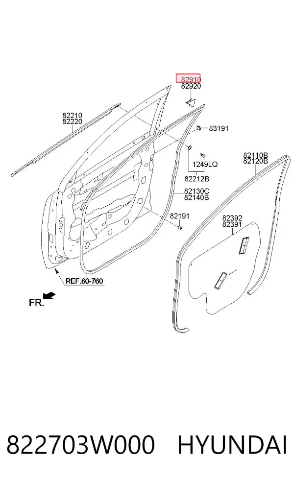  822703W000 Hyundai/Kia