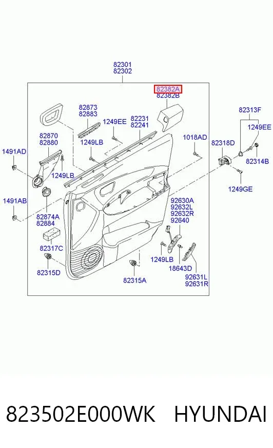  823502E000WK Hyundai/Kia
