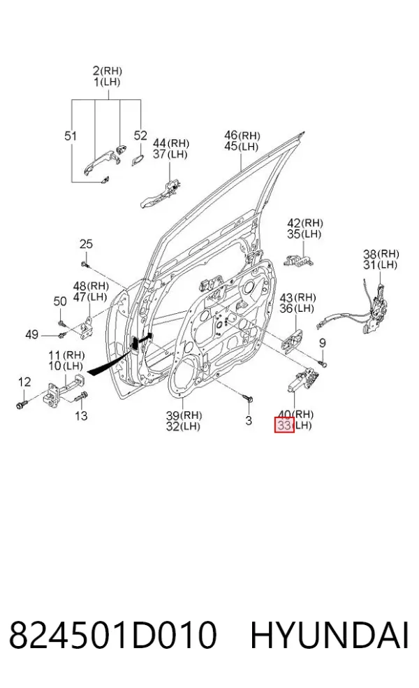  824501D010 Hyundai/Kia