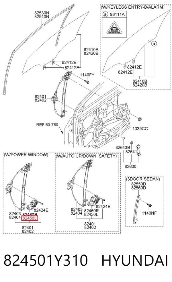  824501Y310 Hyundai/Kia