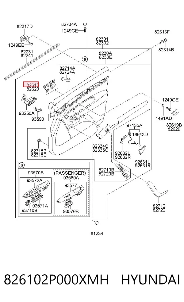  826102P000XMH Hyundai/Kia