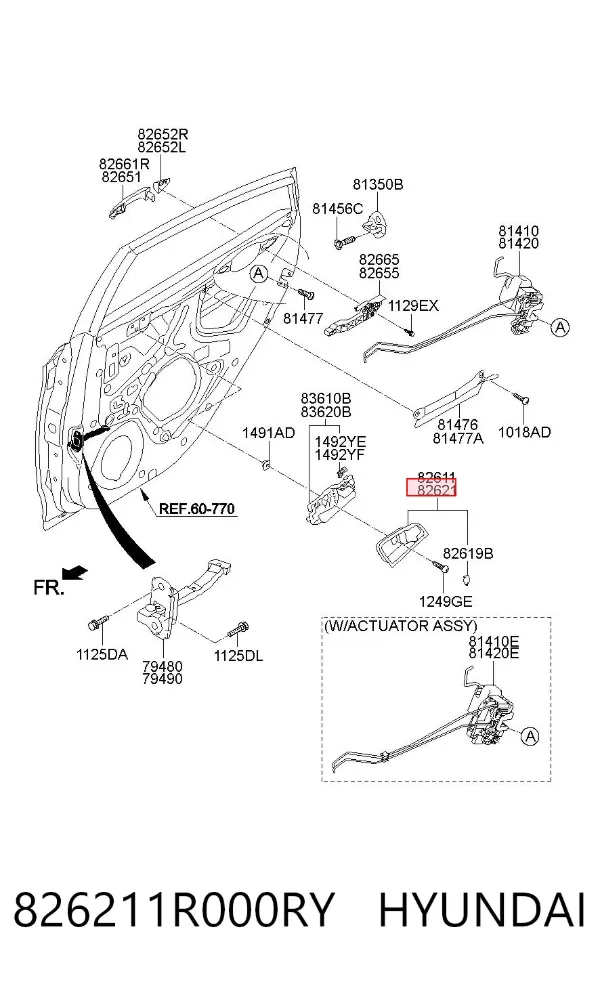  826211R000RY Hyundai/Kia