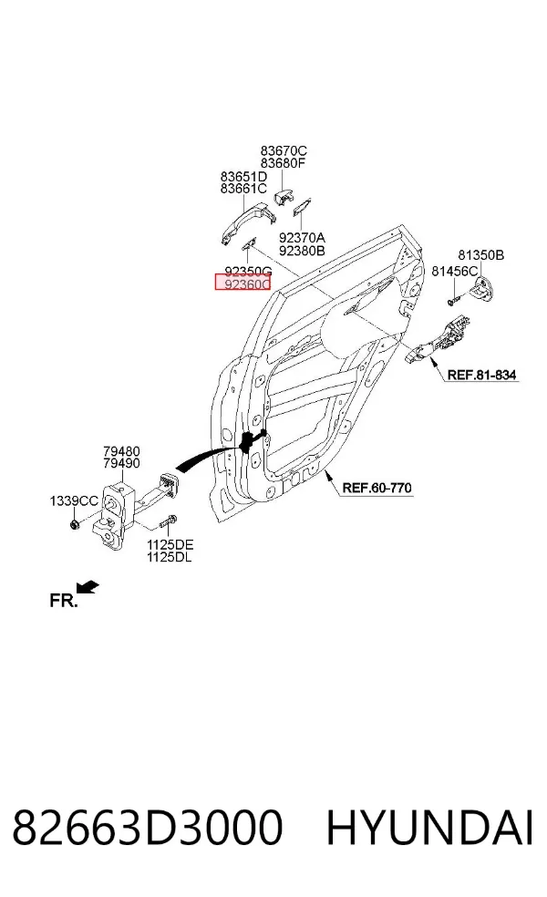  82663D3000 Hyundai/Kia
