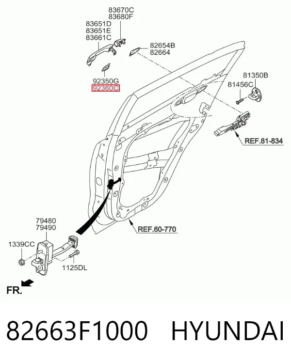  82663F1000 Hyundai/Kia