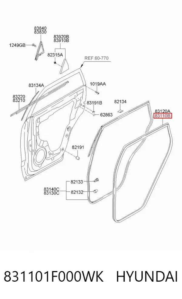  831101F000WK Hyundai/Kia