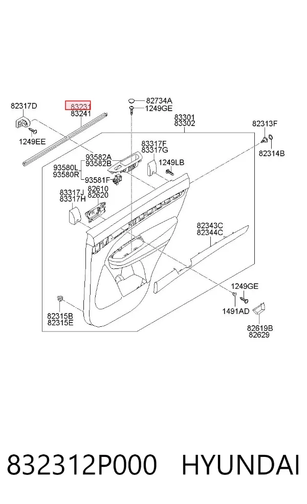  832312P000 Hyundai/Kia
