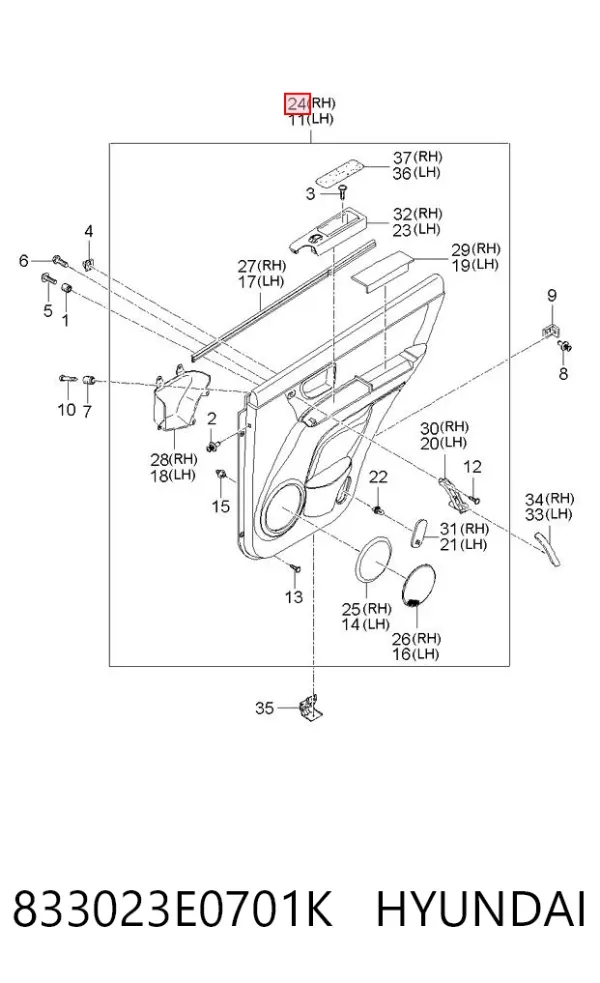  833023E0701K Hyundai/Kia