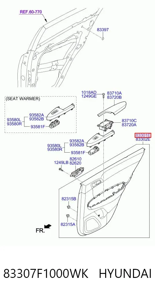  83307F1000WK Hyundai/Kia