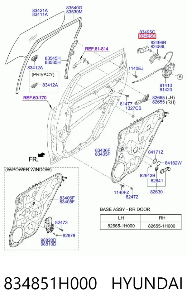  834851H000 Hyundai/Kia