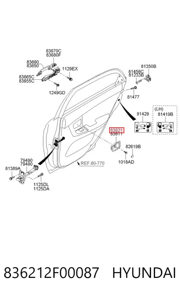  836212F00087 Hyundai/Kia