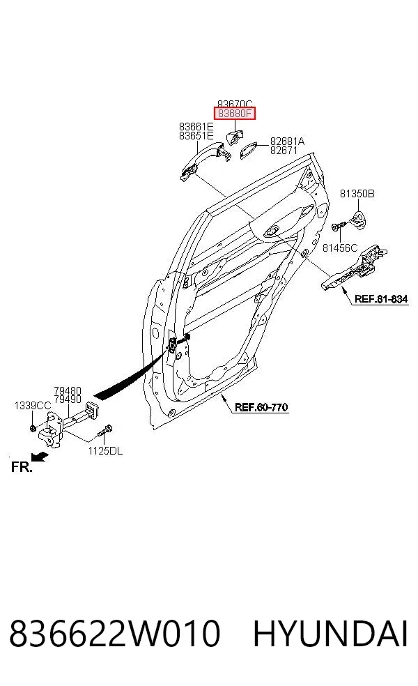  836622W010 Hyundai/Kia