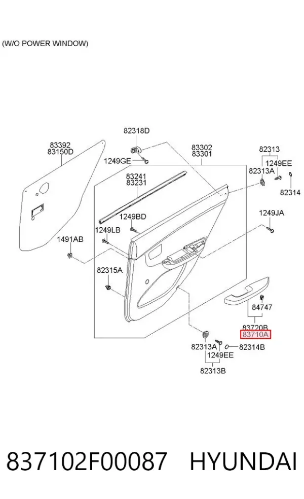  837102F00087 Hyundai/Kia