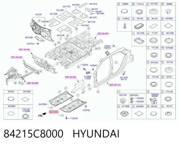 Днище кузова 84215C8000 Hyundai/Kia