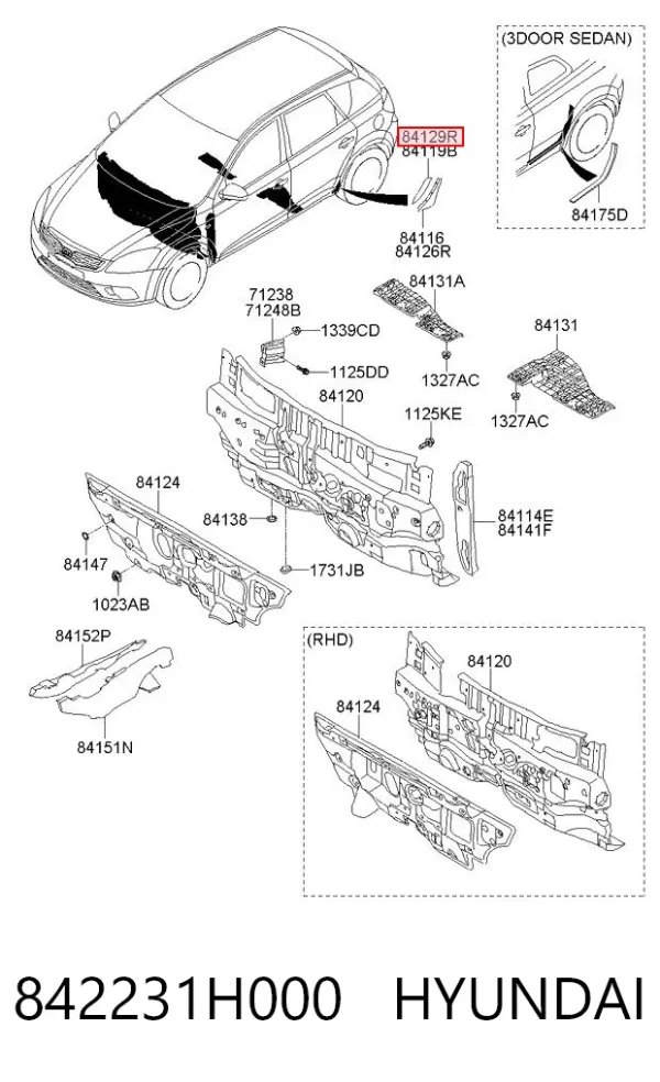  842231H000 Hyundai/Kia