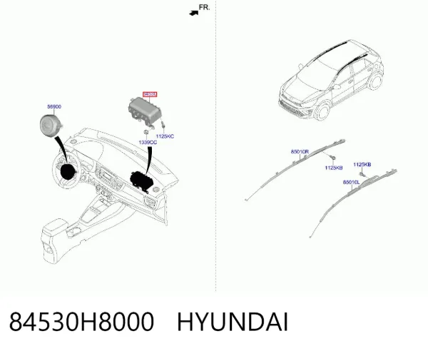Подушка безопасности пассажира 84530H8000 Hyundai/Kia