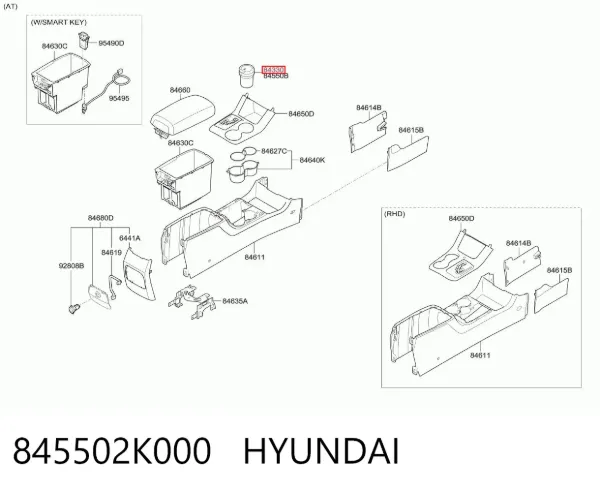  845502K000 Hyundai/Kia