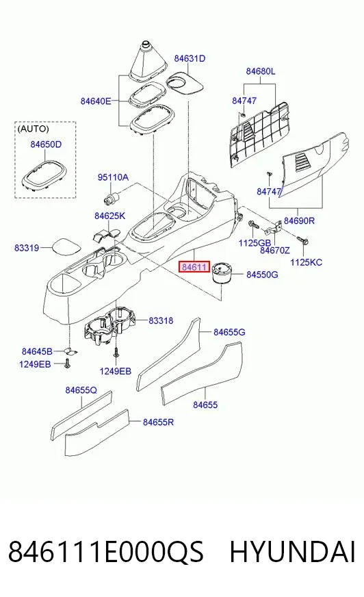 Консоль панели управления центральная 846111E000QS Hyundai/Kia