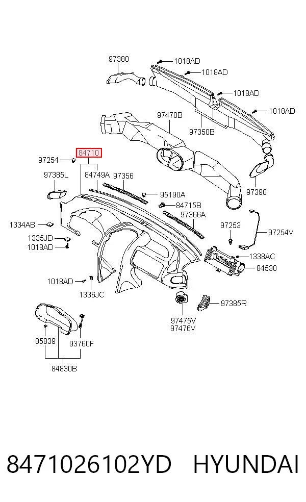Торпедо 8471026102YD Hyundai/Kia