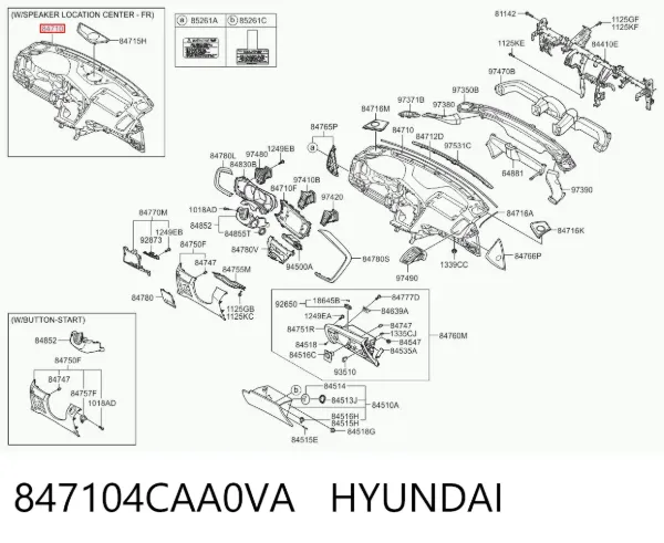 Торпедо 847104CAA0VA Hyundai/Kia