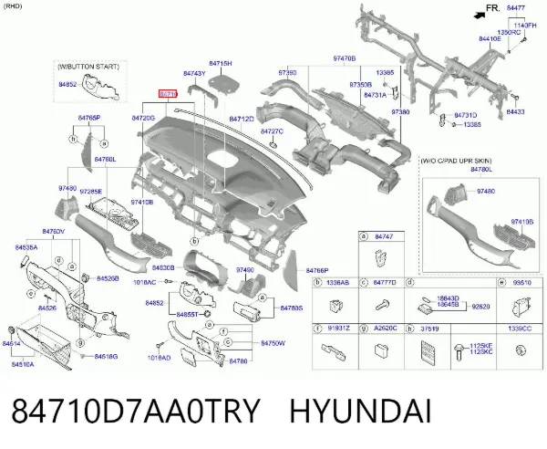 Торпедо 84710D7AA0TRY Hyundai/Kia