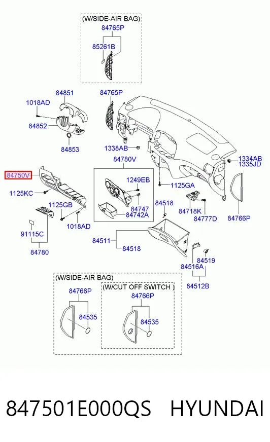  847501E000QS Hyundai/Kia