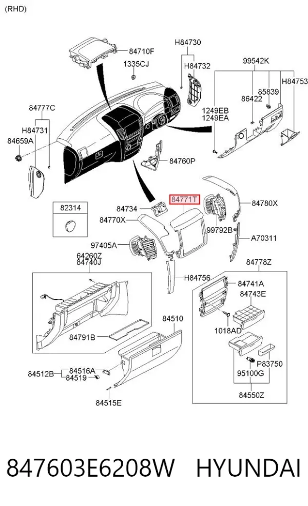  847603E6208W Hyundai/Kia