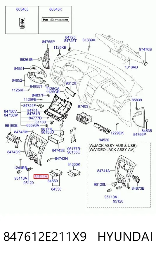  847612E211X9 Hyundai/Kia