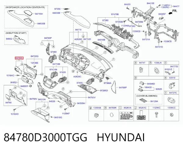  84780D3000TGG Hyundai/Kia