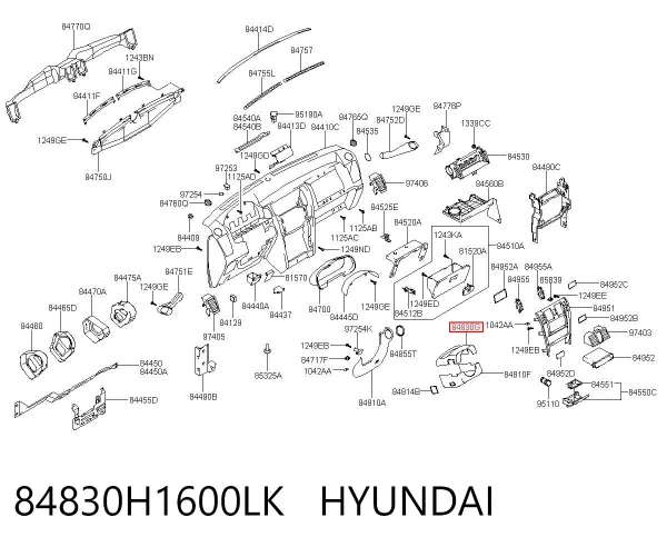 Накладка рулевой колонки 84830H1600LK Hyundai/Kia