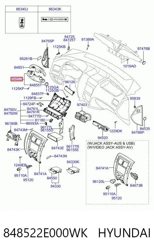  848522E000WK Hyundai/Kia